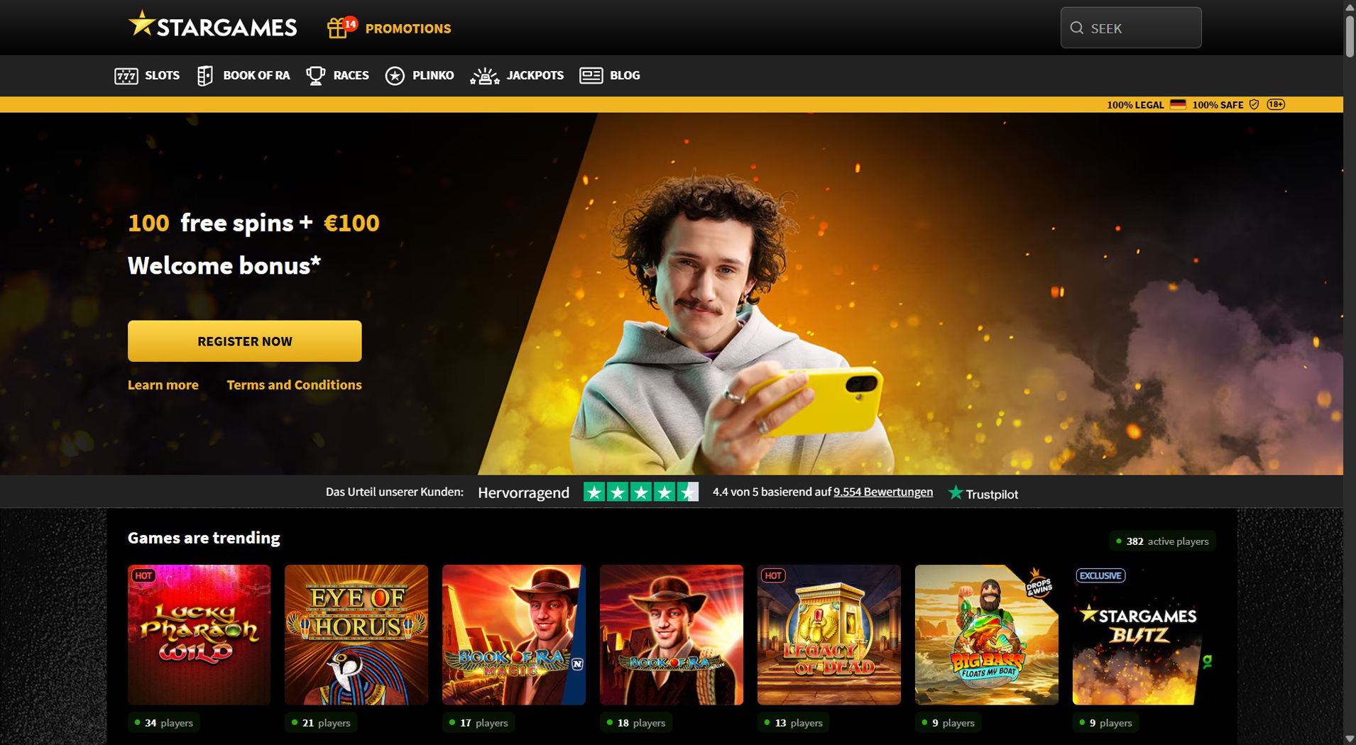 6. StarGames – Schnelle Auszahlungen im Klarna Casino