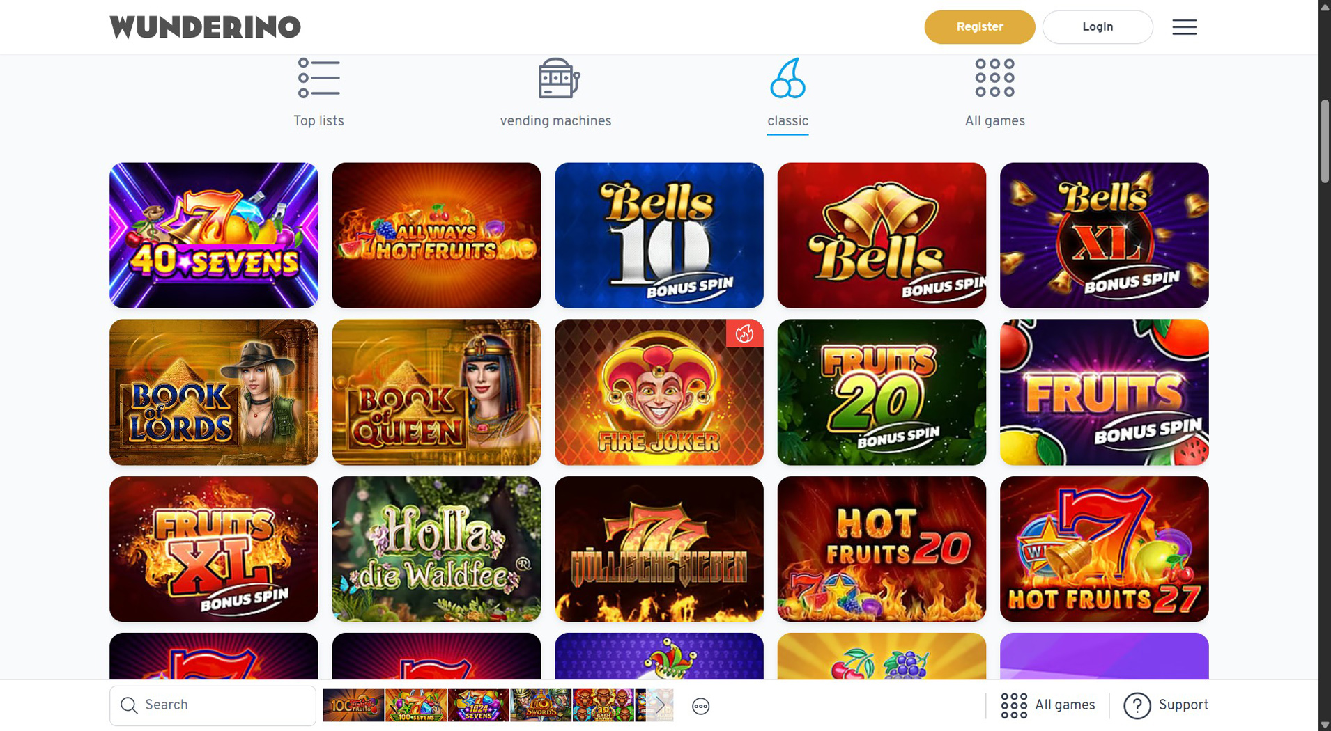 5. Wunderino- Mobile Klarna Casino Choice